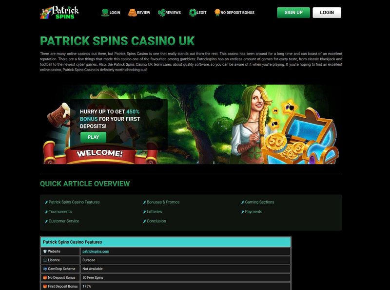 Best patrick spins casino in United Kingdom Best patrick spins casino in United Kingdom